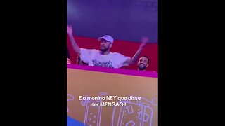 Neymar gritando "Eu sou Mengão. Vamos Flamengo."