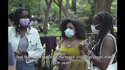 Asking Vaccinated People Why They’re Still Wearing A Mask Outside