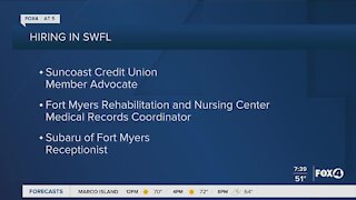 Suncoast Credit Union, Fort Myers Rehab Center and Subaru hiring in Southwest Florida