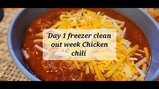 Day 2 freezer cleanout week Chicken chili #chickenrecipe #chili