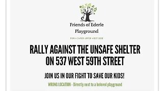 Rally aganist the MICA Shelter Suboxone Clinic next to Gertrude Ederle Playground 537 W59th 6/6/23