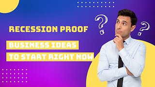 🤑 Recession Proof Business Ideas To Start Right Now!