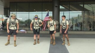 Students embark on 140-mile ruck march raising money and awareness for veterans