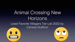 Animal Crossing New Horizons Worst Villager Tier List 2022! 🌲