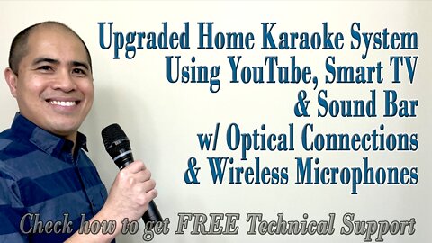 Upgraded Home Karaoke Using YouTube, Smart TV & Soundbar w/ Optical Connections & Wireless Mics