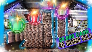 🔥$9,000 cash! 40g Gold! If I Beat This Coin Pusher High Stakes Game!!