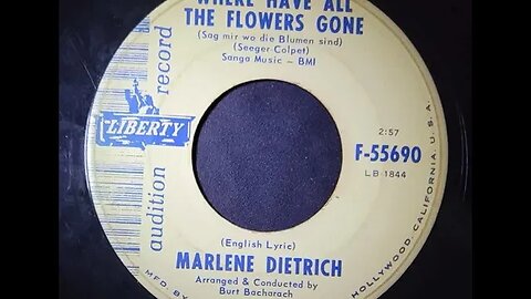 Marlene Dietrich, Burt Bacharach – Where Have All the Flowers Gone