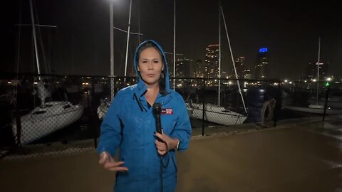 Vanessa Araiza is near the Pier in St Pete where winds, rain, and some lightning are picking up.