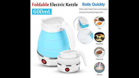 Electric portable folding kettle for travel