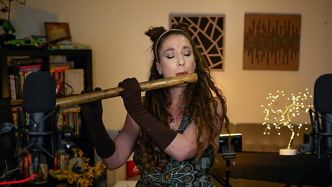 ASMR with Wooden Flute and Rustling Leaves