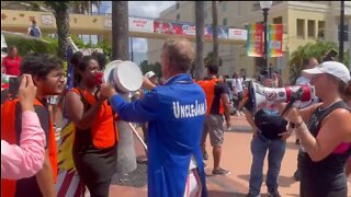 Anti TPUSA Protestors Clash With SAS Conf Attendees