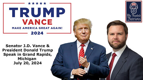 Senator J.D. Vance & President Donald Trump Speak in Grand Rapids, Michigan (July 20, 2024)