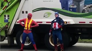 Superhero "grime" fighters help clean up the streets