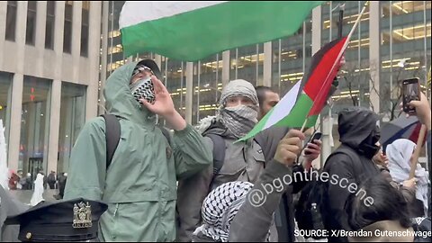 Pro-Hamas Protestors Shout "DOWN WITH USA" At Biden Event
