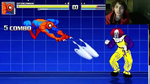 Spider Man VS Pennywise The Clown From The It Series In An Epic Battle In The MUGEN Video Game