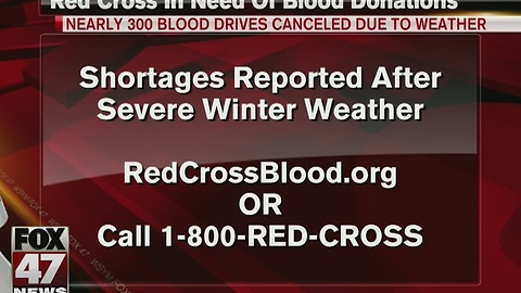 Red Cross in need of blood donations