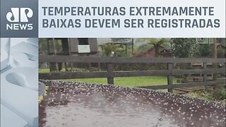 Neve e chuva congelada no Sul do Brasil nesta quinta-feira (20)