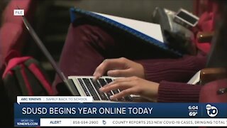 SDUSD begins school year online