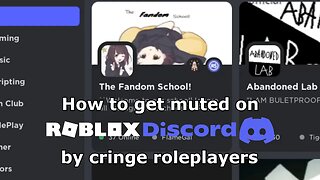 How to get muted on Roblox Discord by cringe roleplayers