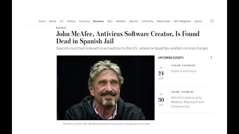 John McAfee Found Dead In A Jail Cell In Spain