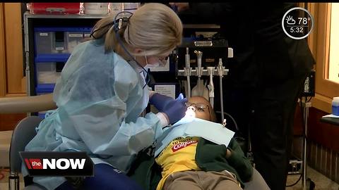 Hundreds of kids got free dental care at Bankers Life Fieldhouse