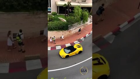 Yellow Lamborghini in Monaco - Venom | BUGATTI 16 #shorts #luxury #car