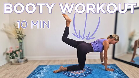 PILATES BOOTY WORKOUT - 10 Min GLUTES Mixed With PILATES Exercises, SHAPE Butt (EASY), SPORTY KASSIA