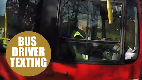 Side-tracked bus driver "risked passengers' lives" when he was caught on camera 'texting'