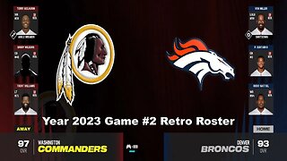 Madden 24 Redskins Vs Broncos Year 2023 Retro