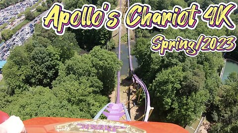 4K Apollo's Chariot Roller Coaster - Busch Gardens - Williamsburg, VA - Spring/2023