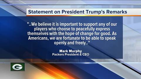 Green Bay Packers President Mark Murphy responds to President Trump's comments on the NFL