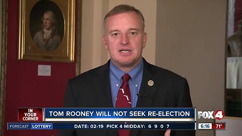 U.S. Rep. Tom Rooney retiring from Congress after end of term