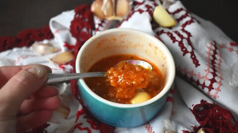 Homemade Garlic Dip Recipe | Granny's Kitchen Recipes | Mujdei de Usturoi