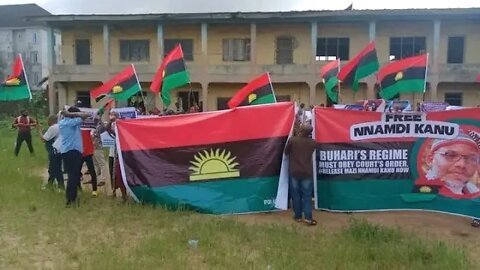 Breaking Now! M£ga Protest In Biafra - Land On Free MNK Today Nov 4, 2022