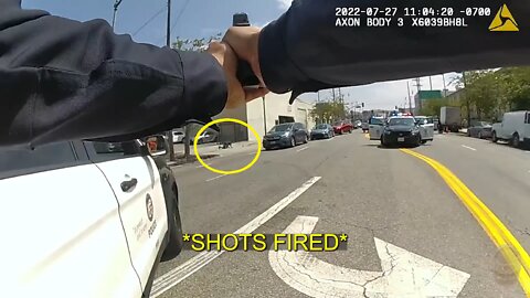 Body cam shows police shooting man with gun LAPD Bodycam Marcos Maldonado fatal shoot in Los Angeles