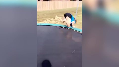 "Trampoline Jump Fail"