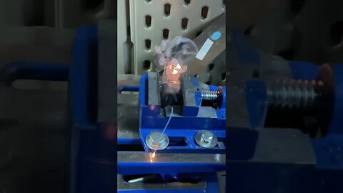 Crushing a lit light bulb