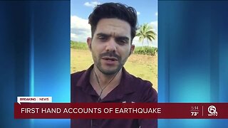 First-hand accounts of earthquake