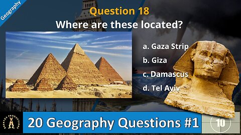 Geography Trivia Quiz #1 | 20 Multi-choice Questions | Medium Difficulty | #greatpyramid