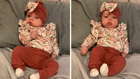 Baby Sneezes So Hard She Accidentally Punches Herself In The Face