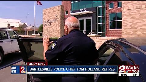 Bartlesville Police Chief Tom Holland retires
