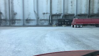 At Grain Elevator Train Blows Horn