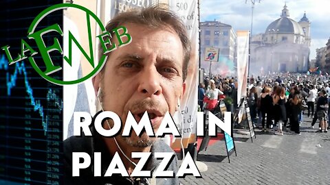 Roma: il popolo in piazza contro il green pass