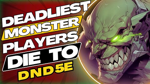 Top 5 Deadly Monsters Players Die To Dungeons and Dragons #dnd