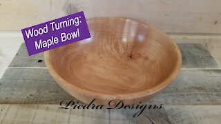 Wood Turning: Maple Bowl (Slightly Figured)