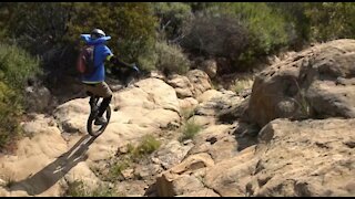 65 year old Mountain Unicyclist