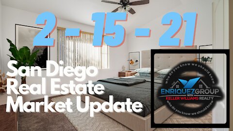San Diego Real Estate - 10 Minute Market Update - 2 - 15 -21 #HomeSearch​ #MotivationMonday