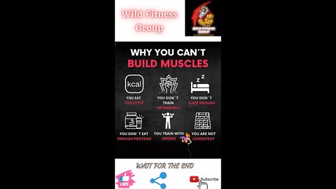 🔥Why you cant build muscles🔥#short🔥#fitnessshorts🔥#wildfitnessgroup🔥11 march 2022🔥