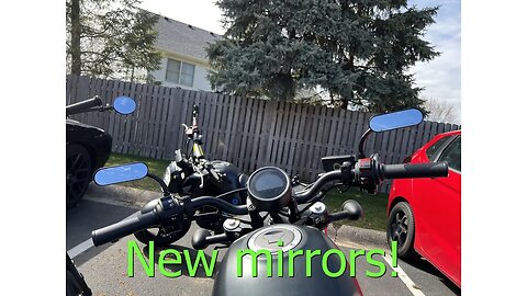 2023 Honda Rebel 500-Mirror install, Airtag install and reflector/sticker removal