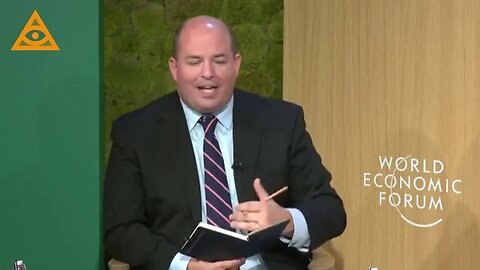 WEF 2023: Brian Stelter moderating a disinformation panel.